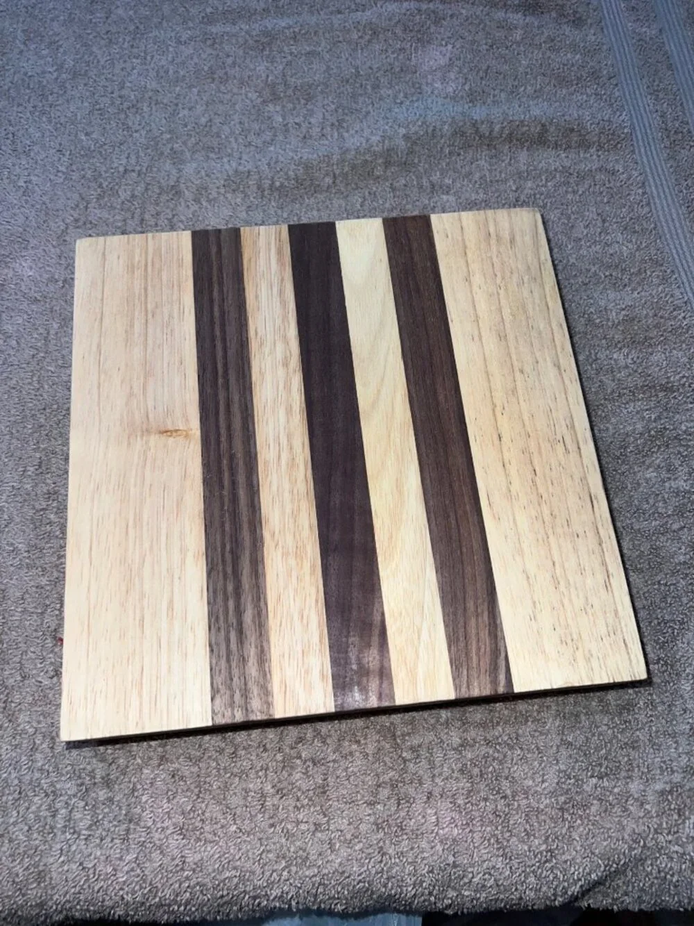 Handcrafted Ulu Chopping Bowl Multi-Toned Natural Wood Design Birch Maple Boho